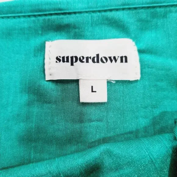 Superdown Karolyna Maxi Skirt Set in Teal Large